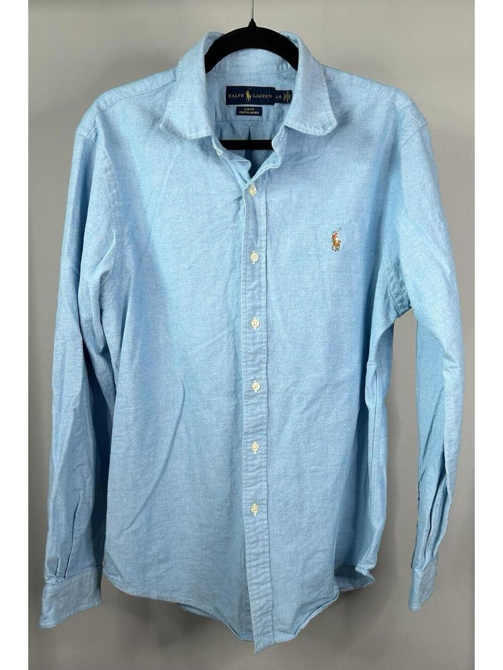 Polo Ralph Lauren Slim Fit Stretch Oxford Button Down Shirt Men’s Size Large